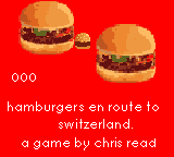 Hamburgers En Route to Switzerland (Homebrew) — Title screen